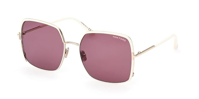 Tom Ford Sunglasses FT 1006 Raphaela 32Y Shiny Rose Gold, t Logo/Violet Lens, Shiny Rose Gold, “T” Logo / Violet Lenses, 60/18/135, Shiny Rose Gold, “T” Logo / Violet Lenses, 60/18/135