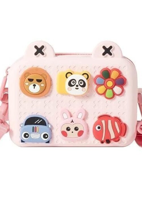 Farraige Cartoon Soft Silicone Bag Crossbody Shoulder Bag Purse Waterproof Anti Fall Stationery Storage Bag Handbag Sweet Birthday Gift For Children Students Girls