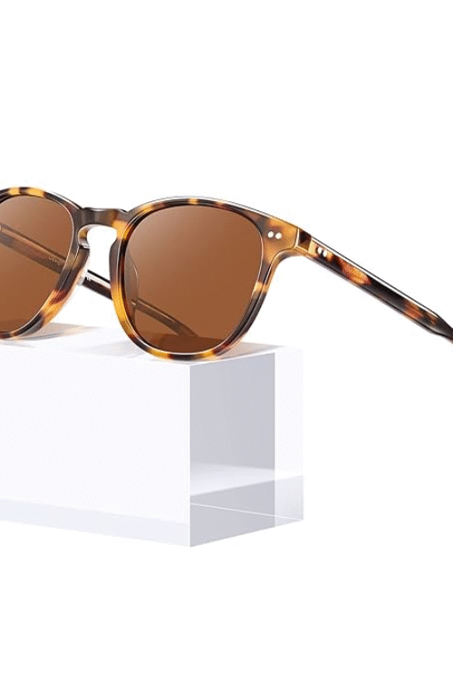 CARFIA Retro Polarized Sunglasses for Women Small and Medium Face UV Protection, Handcrafted Acetate Frame Sunnies