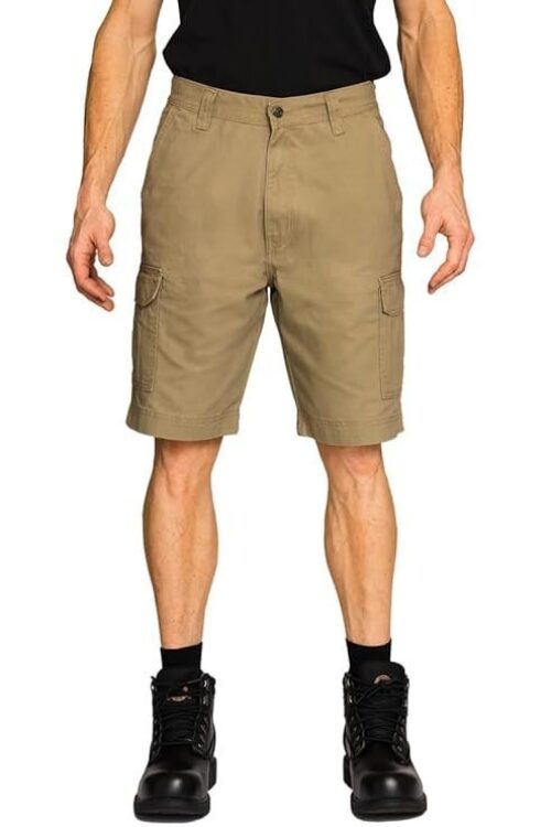 Full Blue Big Men’s Cargo Shorts with Expandable Waist