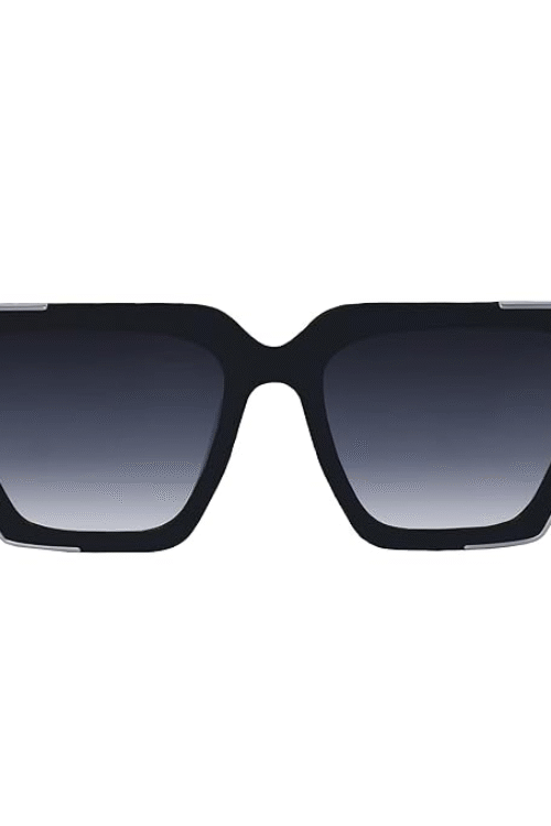 Topfoxx The CEO – Faded Black Trendy Hybrid Cat Eye Sunglasses for Women