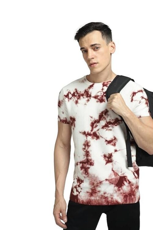 JACK  JONES Men’s Printed Regular Fit Crew Neck T-Shirt