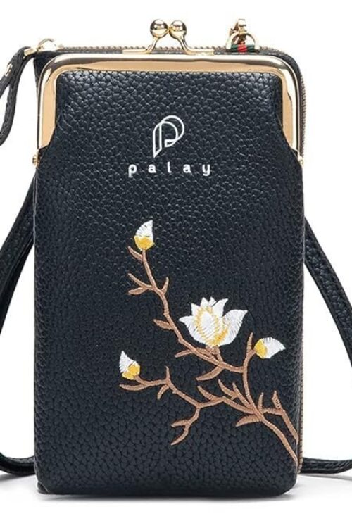 PALAY Women’s Small Cross-Body Phone Bag Stylish PU Leather Mobile Cell Phone Holder Pocket Purse Wallet Sling Bag Mini Shoulder Bags