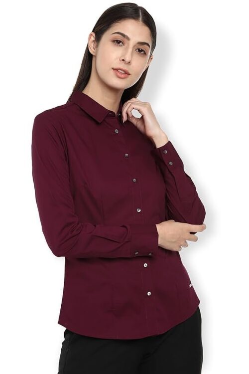 Van Heusen Women’s Polyester Regular Fit Shirt