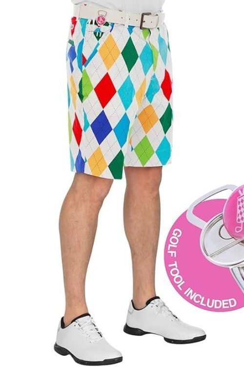 Golf Shorts Men, Crazy Golf Shorts for Men, Mens Golf Shorts, Funny Golf Shorts for Men, King of Diamonds
