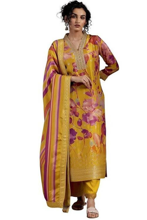 Libas Women’s Silk Blend Kurta Set